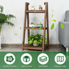 3-Tier Folding Wood Flower Stand Plant Rack Storage Display Shelf - Bestoutdor