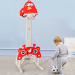 3-in-1 Toddler Basketball Hoop Adjustable Height Playset Sports Activity Center with Ring Toss & Soccer Balls