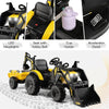 3-in-1 Kids Ride on Tractor Excavator Bulldozer 12V Battery Powered Construction Vehicle with Trailer Digger Shovel Bucket & Remote Control