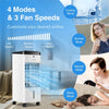 3-in-1 Portable Evaporative Air Cooler with Fan Humidifier & Remote Control