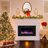 30" Recessed Electric Fireplace Ultra Thin Wall Mounted Fireplace with Touch Screen