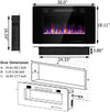 30" Recessed Electric Fireplace Ultra Thin Wall Mounted Fireplace with Touch Screen