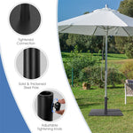 35 LBS Heavy Duty Steel Umbrella Base 20" Square Patio Market Umbrella Stand Weighted Base with 4 Adjustable Footpads