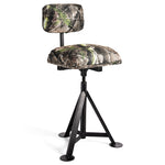 360° Swivel Hunting Blind Chair Height Adjustable Tripod Blind Stool Camo Huntsman Chair with Detachable Backrest