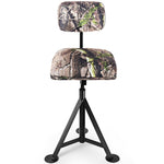 360° Swivel Hunting Chair Height Adjustable Tripod Blind Stool Camo Huntsman Chair with Detachable Backrest