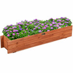 Wooden Raised Garden Bed Wall Mounted Window Box Planter Flower Vegetable Planter