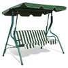 3 Seater Outdoor Patio Canopy Porch Swing Chair with Cushioned Steel Frame