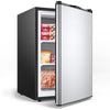 3 Cubic Feet Small Upright Freezer with Reversible Stainless Steel Door for Home Office Apartment