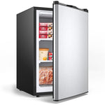 Small Upright Freezer 3.0 Cu.Ft Mini Freezer with Reversible Stainless Steel Door for Home Office Apartment