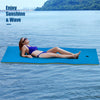 87" x 36" Floating Water Pad 3-Layer Tear Resistant XPE Foam Water Mat Foam Pool Float with Rolling Pillow Design