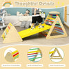 3 in 1 Pikler Triangle Climber Wooden Toddler Climbing Ladder Kids Montessori Play Gym Set Ladder Climber with Sliding Ramp