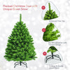 4.5ft Unlit Green Flocked Artificial Christmas Tree with Metal Stand