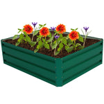 40" x 32" Metal Raised Garden Bed Vegetable Flower Planter Box