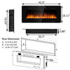 42" Recessed Electric Fireplace Ultra Thin Wall Mounted Fireplaces with Touch Screen Remote Control
