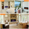 42" Recessed Electric Fireplace Ultra Thin Wall Mounted Fireplaces with Touch Screen Remote Control