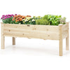 Wood Raised Garden Bed Elevated Planter Box for Vegetables Flowers - 47.5" L x 17" W