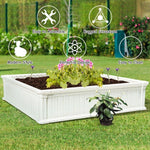 2 PCS 48" L x 48" W Raised Garden Bed Outdoor Rectangle Plant Box - Bestoutdor