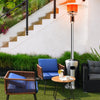 Propane Patio Heater 50,000 BTU Stainless Steel Standing Gas Outdoor Heater with Wheels