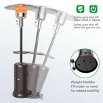 50,000 BTU Propane Patio Heater with Auto Shut-Off & Tip Protection, Commercial Outdoor Heater w/ Wheels & Drink Shelf for Backyard, Restaurant