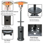 50,000 BTU Propane Patio Heater with Auto Shut-Off & Tip Protection, Commercial Outdoor Heater w/ Wheels & Drink Shelf for Backyard, Restaurant