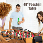48" Foosball Table 3-in-1 Multi Combo Game Table with Soccer Billiards Slide Hockey for Home & Game Room