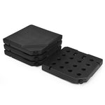 4 Piece Cantilever Offset Umbrella Base Weight, 195lbs Sand-Water Filled Umbrella Weight Plate for Poolside, Backyard, Garden