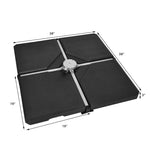 4 Piece Cantilever Offset Umbrella Base Weight, 195lbs Sand-Water Filled Umbrella Weight Plate for Poolside, Backyard, Garden