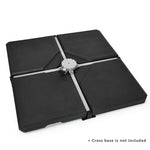 4 Piece Cantilever Offset Umbrella Base Weight, 195lbs Sand-Water Filled Umbrella Weight Plate for Poolside, Backyard, Garden