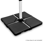 4 Piece Cantilever Offset Umbrella Base Weight, 195lbs Sand-Water Filled Umbrella Weight Plate for Poolside, Backyard, Garden