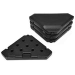 4 Piece Cantilever Offset Umbrella Base Weight, 195lbs Sand-Water Filled Umbrella Weight Plate for Poolside, Backyard, Garden