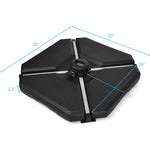 4 Piece Cantilever Offset Umbrella Base Weight, 195lbs Sand-Water Filled Umbrella Weight Plate for Poolside, Backyard, Garden