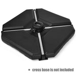 4 Piece Cantilever Offset Umbrella Base Weight, 195lbs Sand-Water Filled Umbrella Weight Plate for Poolside, Backyard, Garden