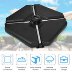 4 Piece Cantilever Offset Umbrella Base Weight, 195lbs Sand-Water Filled Umbrella Weight Plate for Poolside, Backyard, Garden