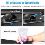 4 Piece Cantilever Offset Umbrella Base Weight, 195lbs Sand-Water Filled Umbrella Weight Plate for Poolside, Backyard, Garden