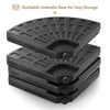 4 Plate Offset Patio Umbrella Base Stand Cantilever Umbrella Base Weights Sand/Water Filled Base for Outdoor Market Umbrellas