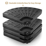 4 Plate Outdoor Cantilever Umbrella Base Stand for Patio