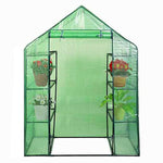 4 Tier 4 Shelves Mini Portable Walk-in Plant Greenhouse for Outdoors and Indoors - Bestoutdor