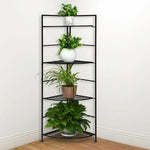4 Tier Folding Freestanding Metal Corner Plant Stand Organizer Shelf