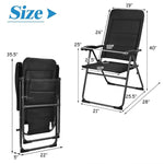Bestoutdor 2 Pcs Patio Folding Chairs Outdoor Sling Chairs Back Adjustable Reclining Chairs