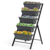 4ft 5 Tier Vertical Raised Garden Bed with Container Boxes for Vegetables