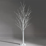 4ft PreLit White Birch Twig Christmas Trees with 48 Warm White LED Lights for Holiday Decorations