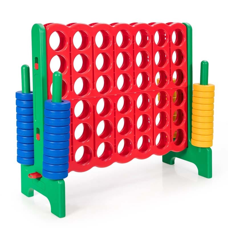 4-to-Score Giant Game Set with 42 Jumbo Rings & Quick-Release Slider