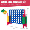 4-to-Score Giant Game Set Connect 4 Game with 42 Jumbo Rings & Quick-Release Slider