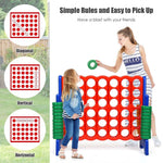 4-to-Score Giant Game Set Connect 4 Game with 42 Jumbo Rings & Quick-Release Slider