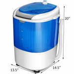 5.5 Lbs Portable Mini Washing Machine Electric Compact Laundry Machine with Spin Dryer