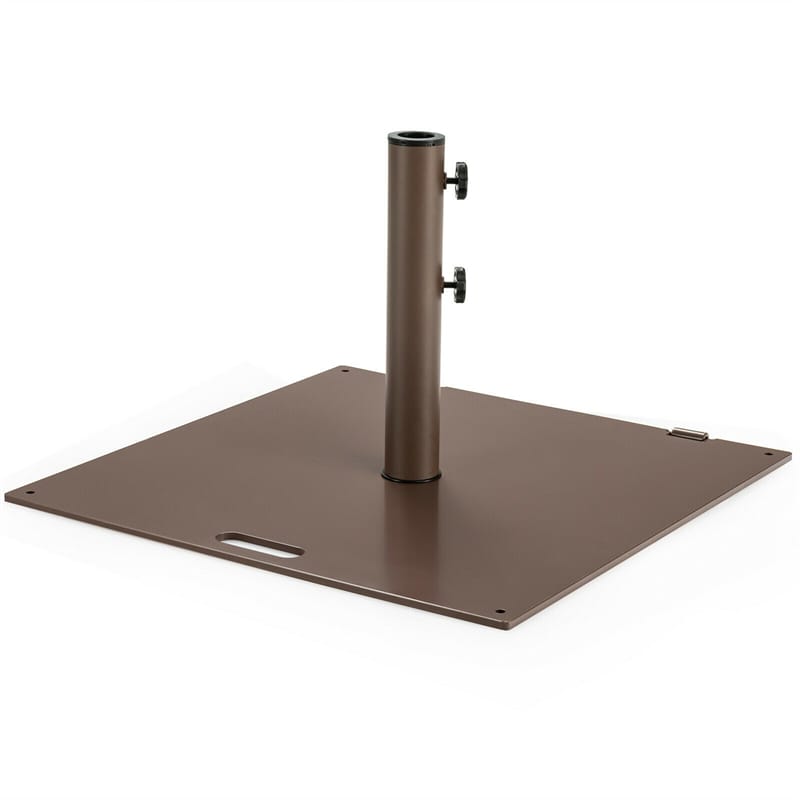 53 lbs Square Patio Umbrella Base Stand with 2 Wheels