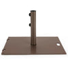 53 lbs Square Patio Umbrella Base Stand with 2 Wheels