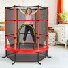 55" Outdoor Round Kids Trampoline Bouncing Jumping Mat with Safety Enclosure Net