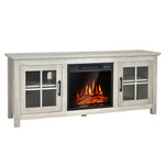 58" Fireplace TV Stand for TVs up to 65 Inches with 1400W Electric Fireplace Insert & Remote Control