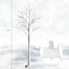 5ft Lighted White Twig Birch Artificial Christmas Tree with 72 LED Lights